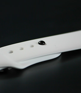 ToneBands: White Band with Black/Space Gray Pin
